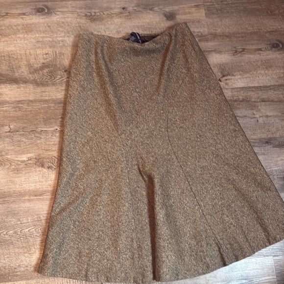 Josephine Chaus Two Piece 1 button fully lined skirt and jacket brown tweed suit - Picture 10 of 13